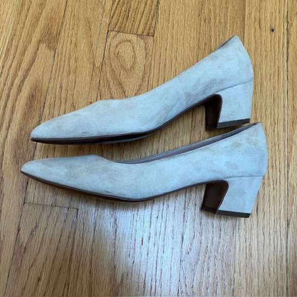 Linea Paolo Beige Block heel Suede Pumps size 5.5 - Picture 4 of 8